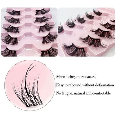 好货5 Pairs Half False Eyelashes Long Thick Fake Eye Lashes