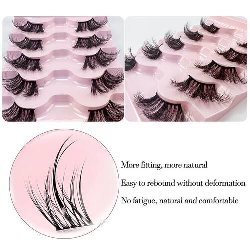好货5 Pairs Half False Eyelashes Long Thick Fake Eye Lashes