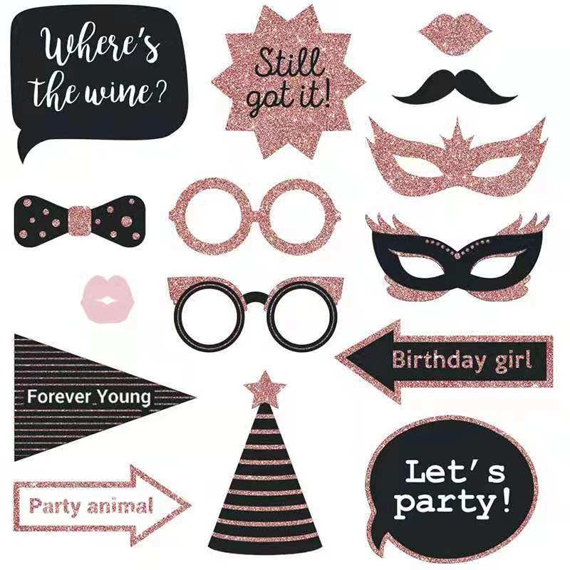 Birthday Party Decoration Supplies Funny Game Beard Graduati
