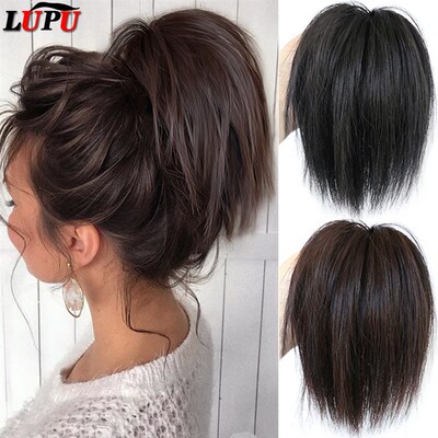 好货LUPU Synthetic Hair Bun Extensions Messy Straight Hair B