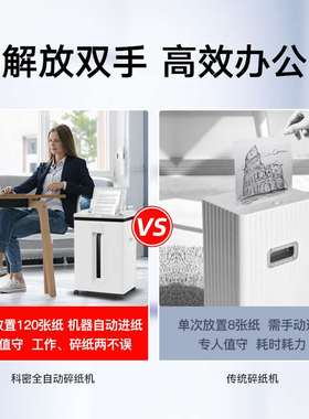 自动碎纸机Z-600白色商用大功率文件粉碎机家用办公小型电动