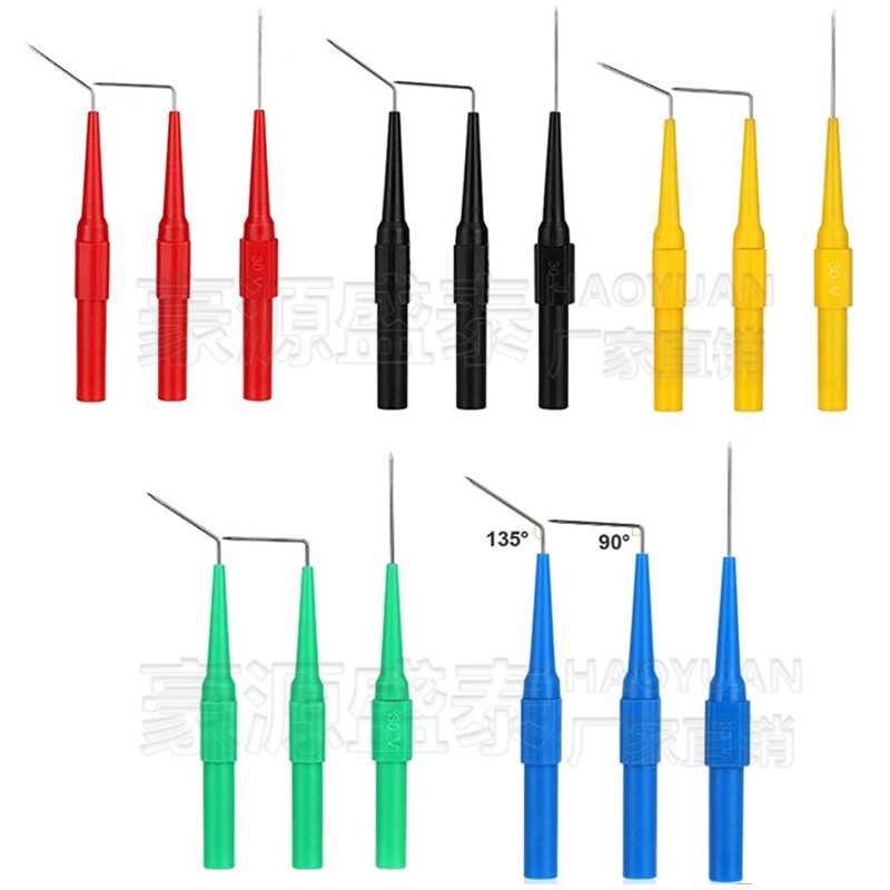超细.7mm粗探针万用表修笔 柔性刺不锈钢汽车维测试破线表棒背0针