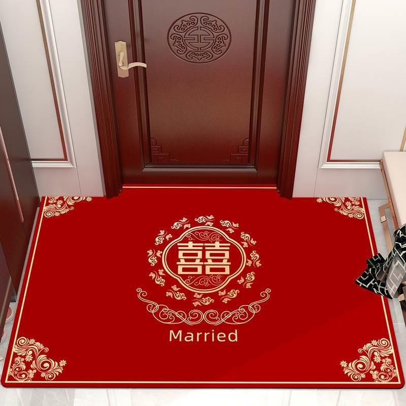 结婚门口地垫大门入户门垫客厅防滑进门用红色喜庆喜字脚踏垫