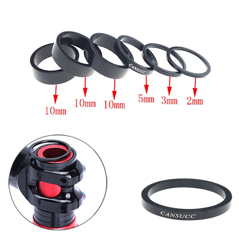 6pcs Bicycle Headset Washer Fork Spacers Kit Handlebar