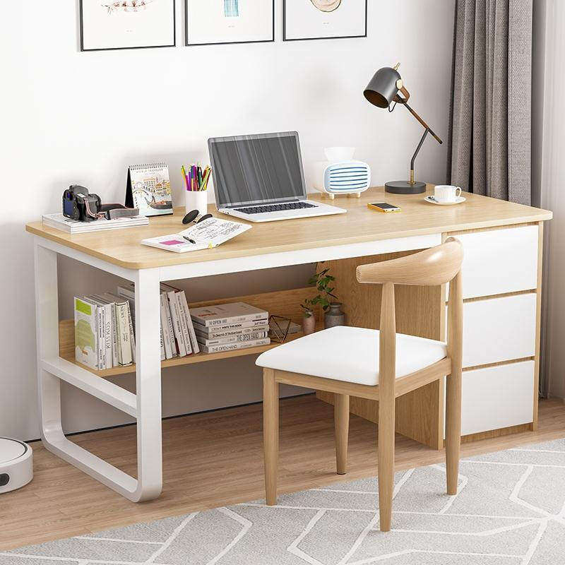 2021新款带抽屉家用电脑桌式现代简约家用书桌学生卧室写字桌室带