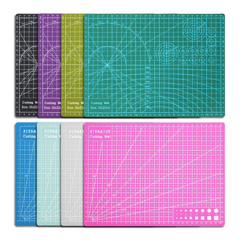 a3切割垫板a4手工书写考试学生美工作绘画垫双面刻度PVC手账裁纸