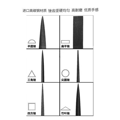 进口瑞士鱼牌锉刀粗齿细齿金银首饰执模整形锉打磨工具钢锉平锉刀