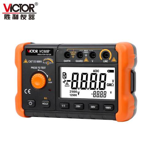 VICTOR胜利VC60B+/VC60D+/VC60E+绝缘电阻测试仪 兆欧表 绝缘摇表