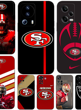 硅胶软手机壳适用红米NOTE13K70K50K6012turbo11PROPLUS+K70K60K50至尊K40K40SK30iUltra5G 旧金山49人突袭者