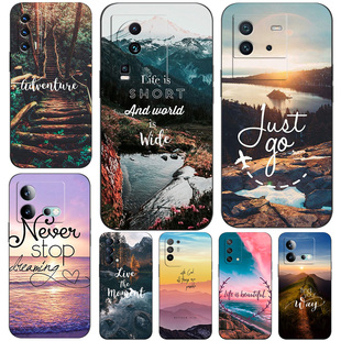 neo9 IQoo12 7SE 英文风景文字 硅胶软手机壳适用OPPO pro 竞速版 6SE