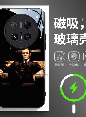 磁吸玻璃手机壳适用华为mate80pura70mate60pro max plus ultra 教父电影GOD FATHER1