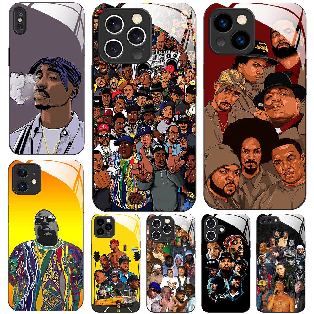 磁吸玻璃手机壳适用苹果iPhone 16 15 14Pro12Max13Pro11 说唱艺人rapper hip hop