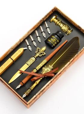 Calligraphy Quill iFYNAP1169eather Dip Pe ounntain WrtiFng I