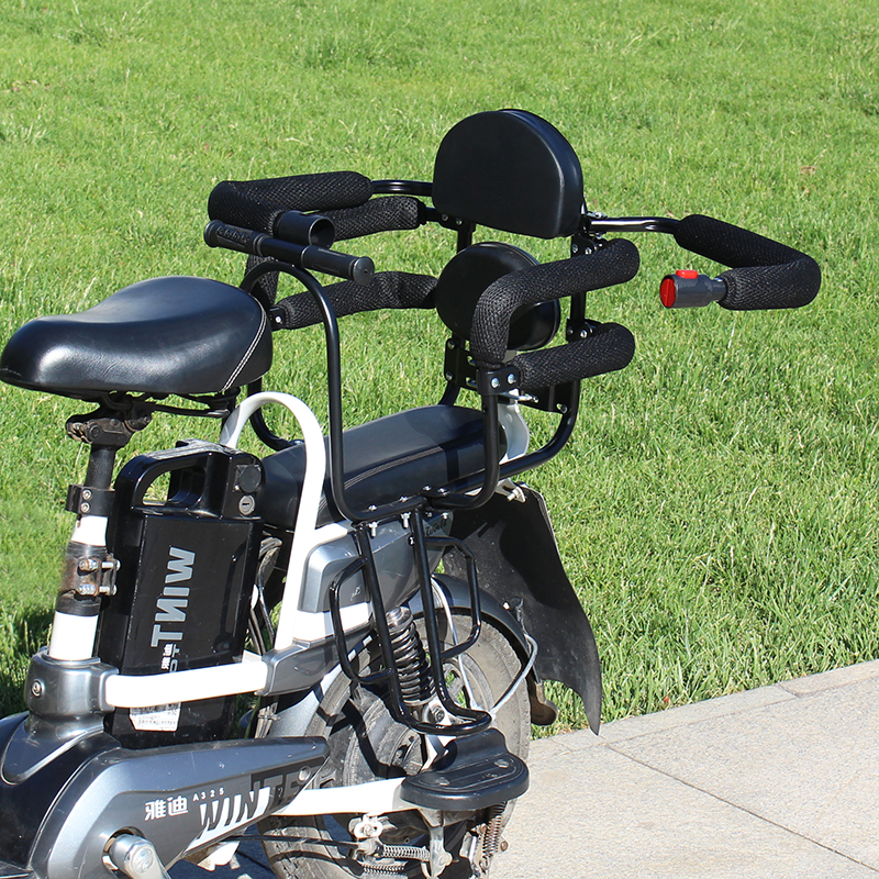 电动车儿童座椅后置围栏无靠背电动车专用款扶手围栏
