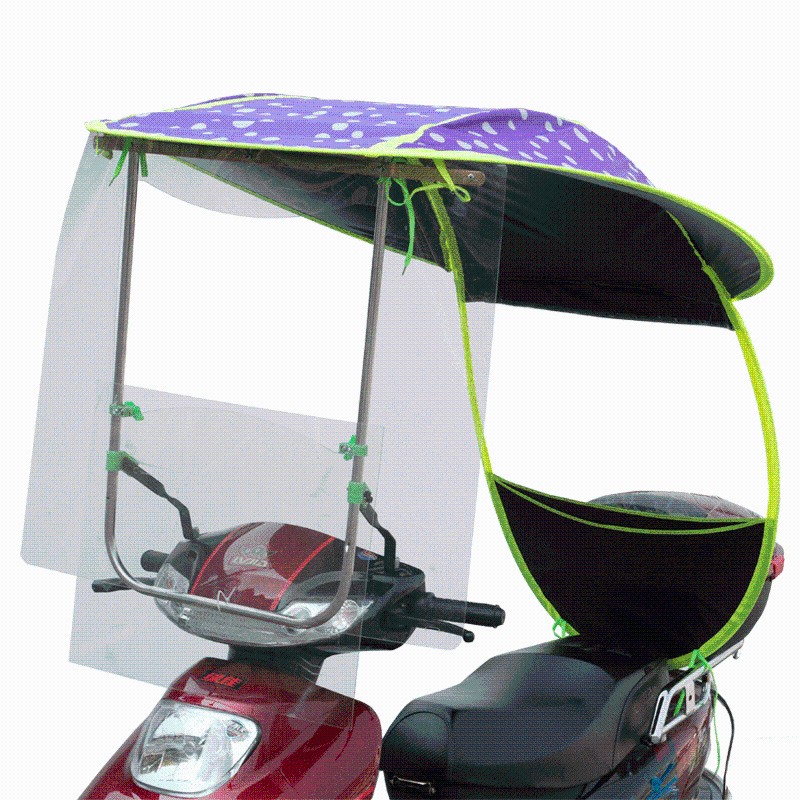 兵小哥电动车遮雨棚蓬遮阳伞加大摩托电瓶车防雨夏天防晒透明挡风