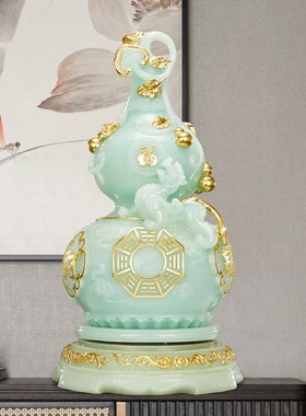 玉石葫芦摆件招财貔貅客厅高端大气酒柜装饰中式入伙乔迁新居礼物