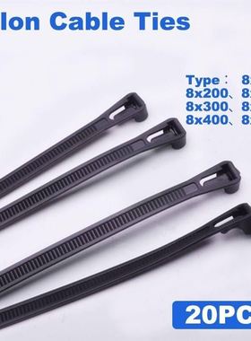 20PCS ZiP TieS ReleaSaBle CaBle Tie ColoR BlaCk and WhiTe P