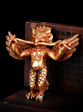 大鹏金翅鸟吊坠纯铜尼泊尔手工密宗藏传佛像随身项链男女挂件佛坠