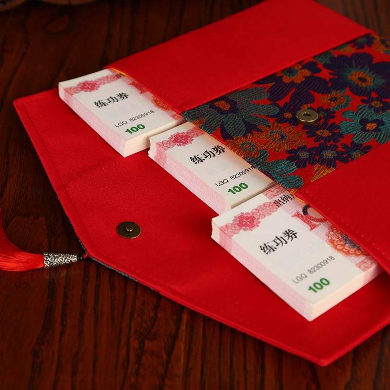 高档布艺礼袋特大号可装3W-6万元红包通用新年结婚利是封企业奖金