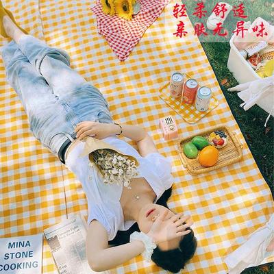 l儿童野餐 户女童男垫宝宝沙滩垫爬行垫可爱图案防水防潮垫外铺垫