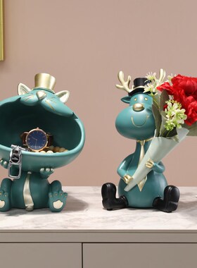 门口钥匙收纳摆件神器置物架入户玄关鞋柜装饰品新房子乔迁礼物