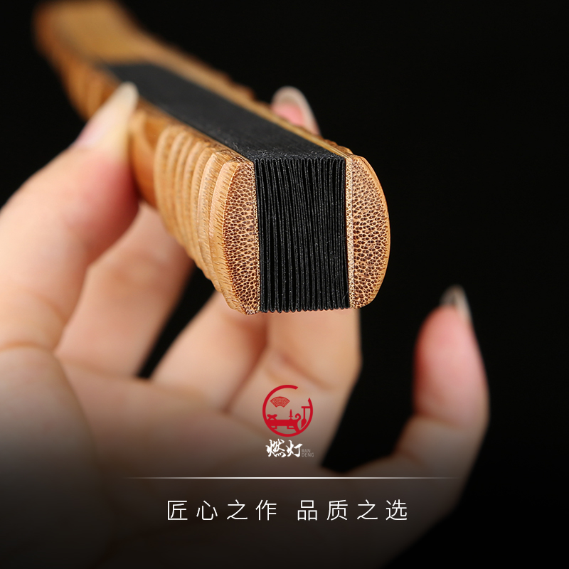 十八节罗汉竹折扇9.5寸16方老料佛肚竹去皮留节竹节折扇文玩扇子