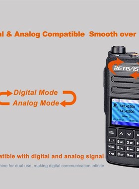 DMR Digital Walkie Talkie 5W Retevis RT72 UHF VHF Dual Band