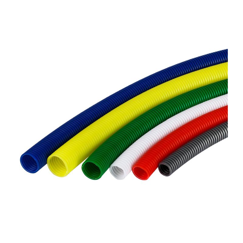 新品塑料波纹管穿线软管红t橙黄绿黑蓝白灰棕色PE/PP阻燃软管颜色