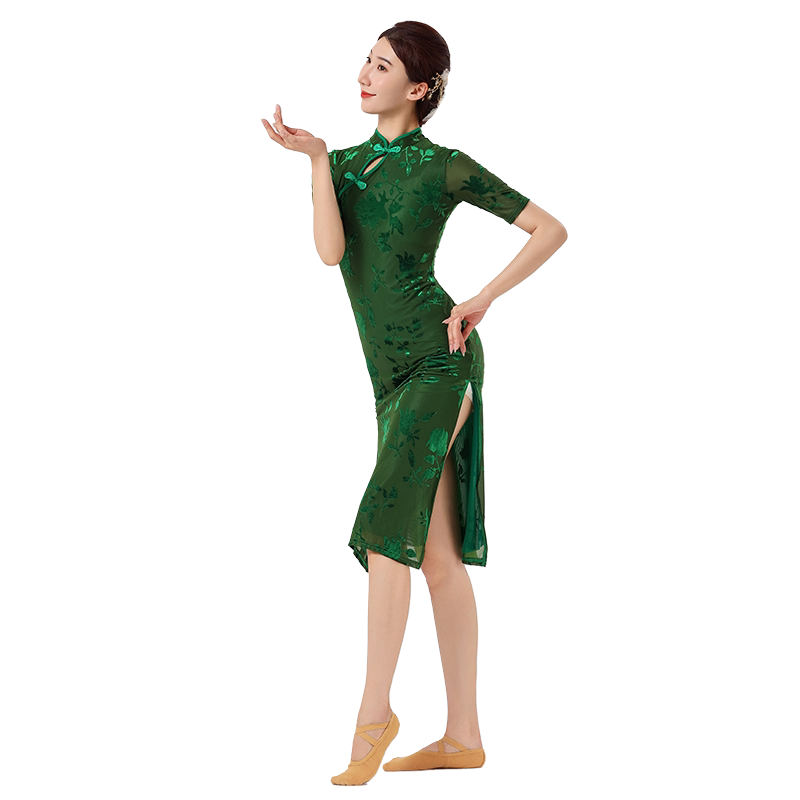 梵舒古典舞蹈旗袍中国舞练功服现代舞改良款舞蹈服成人女款高端