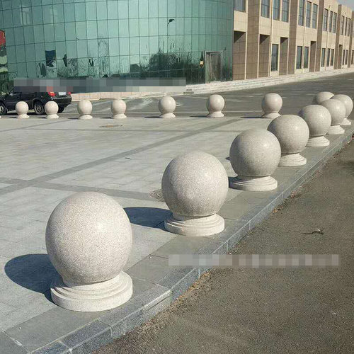 成都路障石球大理石广场学校挡车石墩阻车球挡车柱挡车球优质打磨