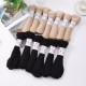 袜子女纯棉防脚气防臭夏抗菌短袜中筒耐磨短袜子透气黑肉色春秋袜