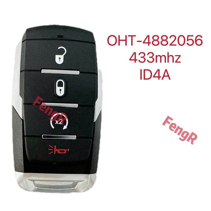 适用于公羊RAM3/4/5/6键遥控汽车钥匙4A芯片433频率OHT-4882056