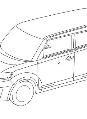 适用丰田SCIONXB07-15车窗外压条75710-12820外水切外挡水