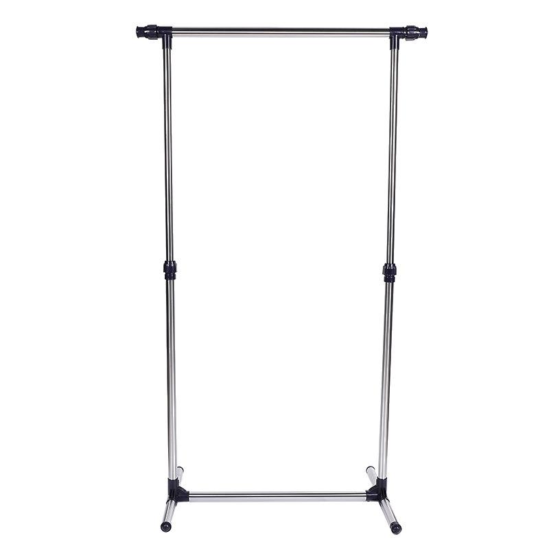 不锈钢晾衣架单杆不可伸缩衣架落地服装架服装店展示架