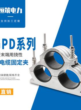 恒筑供应JGPD-6H带弹簧未端用三芯绕性电缆固定夹卡箍抱箍卡子