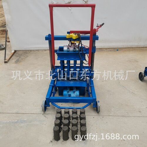 2-45移动砖机制作直径50高度100水泥柱子用于建筑施工水泥砖机厂