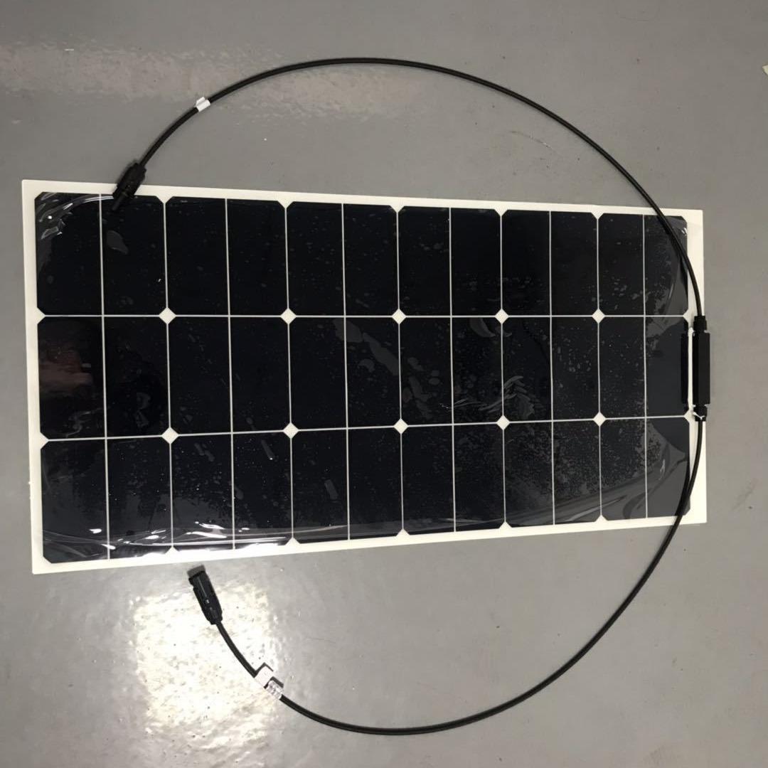 深圳65W销售Sunpower12V蓄电池充电房车游艇轮船柔性太阳能光伏板