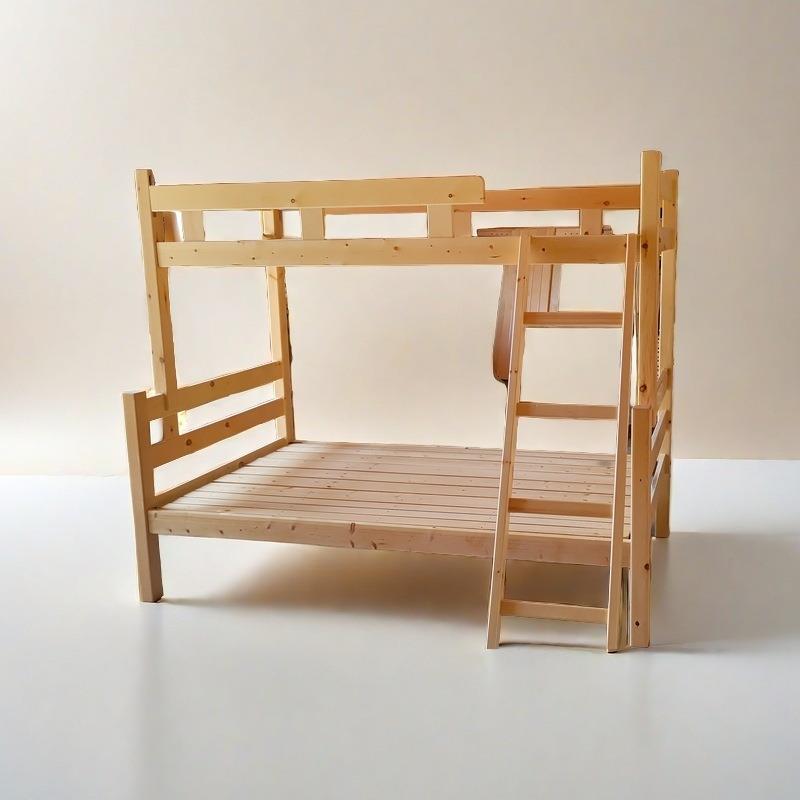 实木上下床学生宿舍高低床员工双层床寝室公寓床上下铺卯榫结构