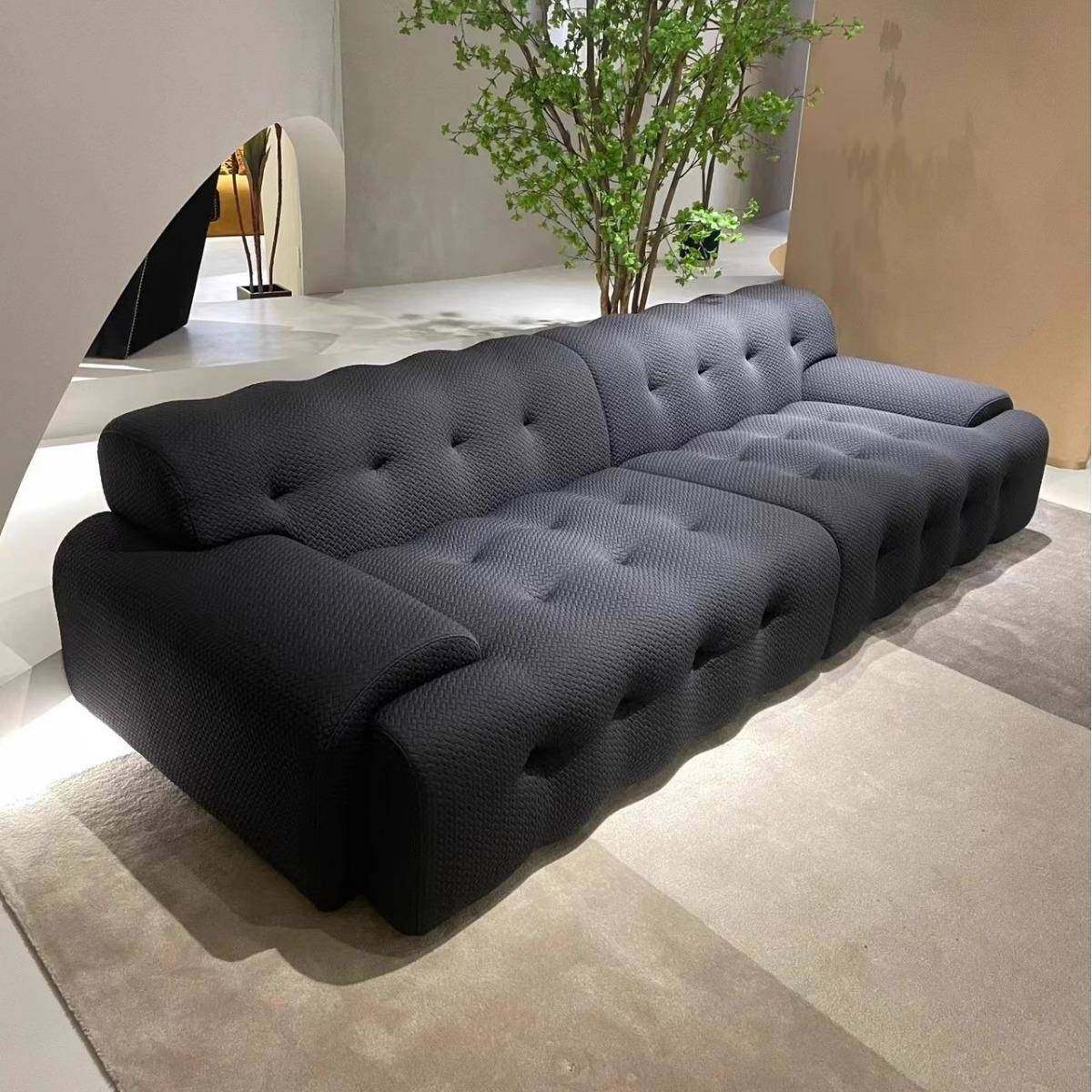 意式罗奇堡极简布艺沙发现代客厅简约风小户型设计师网红三人沙发