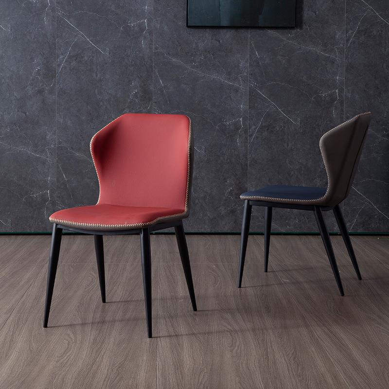 北欧风轻奢现代家用餐椅靠背椅极简书桌凳意式网红椅子简约化妆椅
