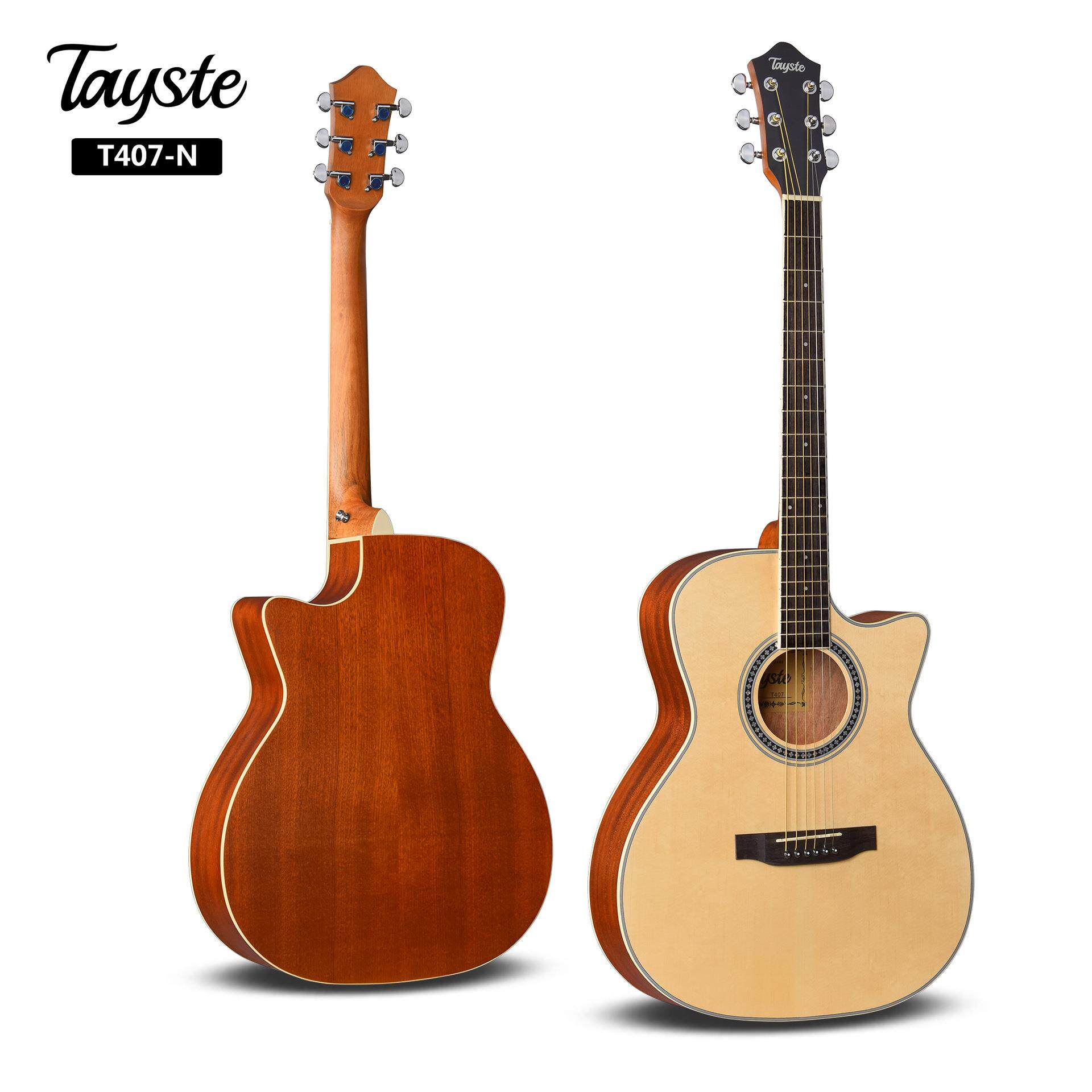 40寸民謠吉他批發 雲杉沙比利吉他 新手入門練習琴jita 可裝電箱