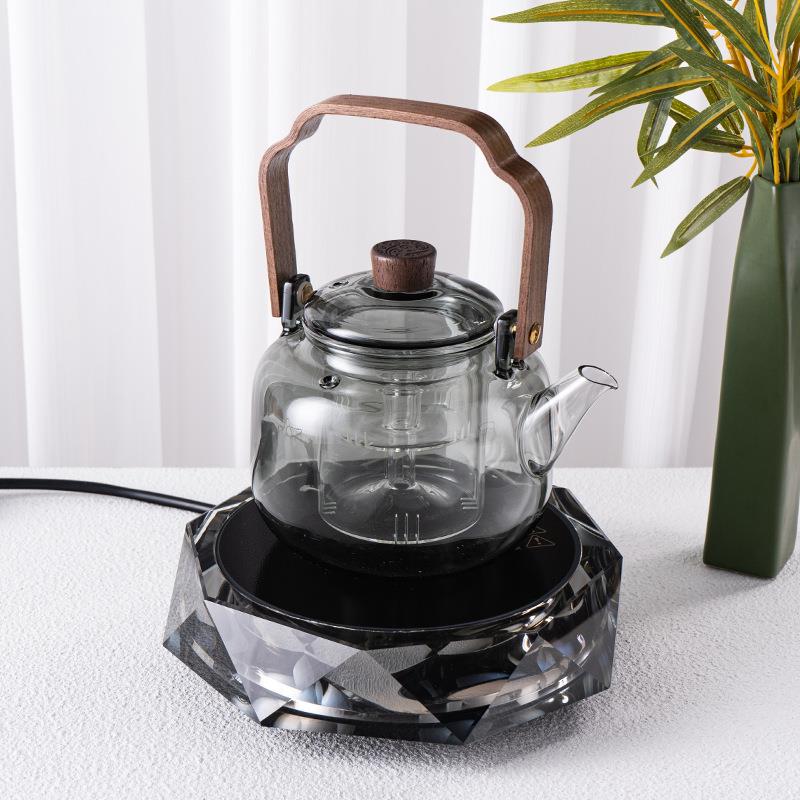创意水晶电陶炉煮茶器耐热玻璃茶壶围炉智能高端煮茶炉啥水壶