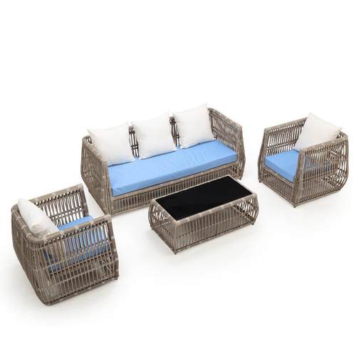 工厂户外沙发休闲藤沙发防水防晒位沙发组合庭院花园高端藤编沙发