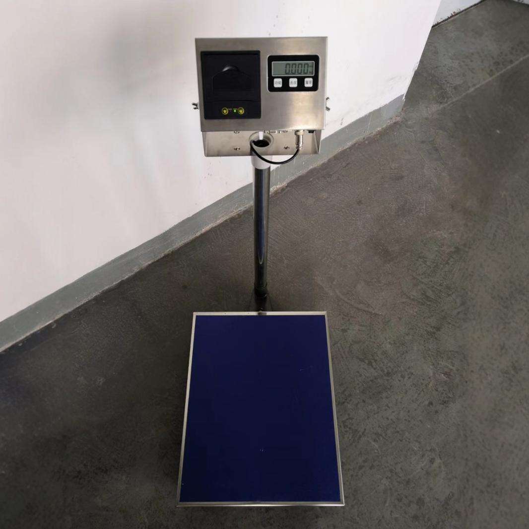 不锈钢标签纸打印秤  全不锈钢外壳标签纸小票打印秤  100㎏200㎏