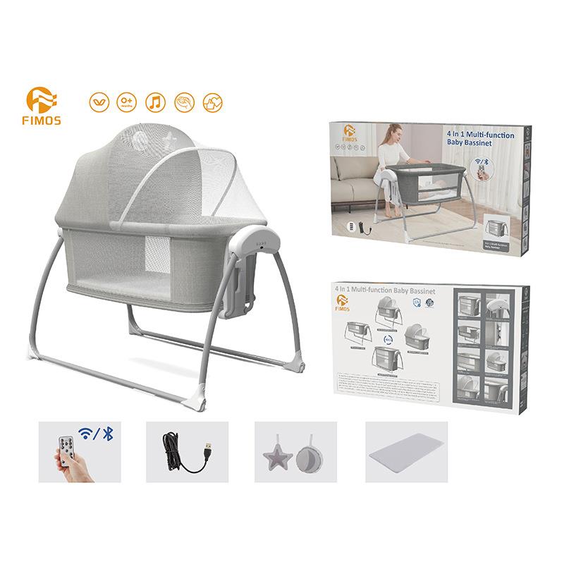 婴儿电动摇篮摇摇床哄娃神器可折叠新生幼儿哄睡摇椅智能安抚睡篮