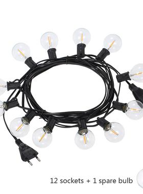 新品现货6.5米G40LED欧规12灯户外G40led串灯复古露营灯串