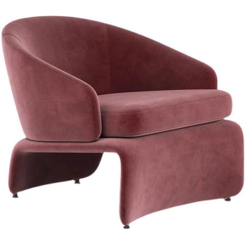 北欧布艺单人沙发椅现代简约客厅休闲椅意式极简设计师艺术接待椅