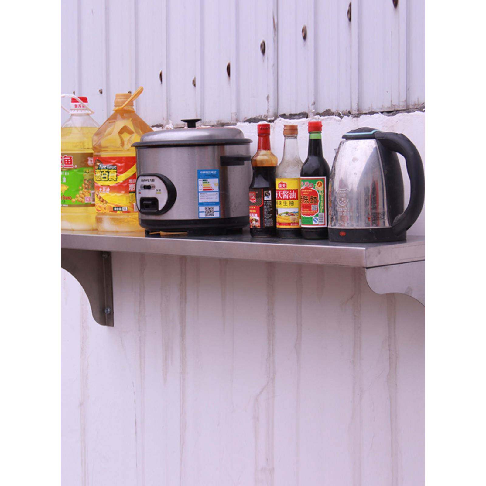 cs不锈钢上墙架单层上墙架壁挂式置物架不锈钢厨房微波炉调料架批