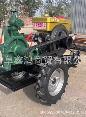 柴油带动4寸高压泵可带多把涡轮喷枪喷灌泵大面积农田灌溉泵