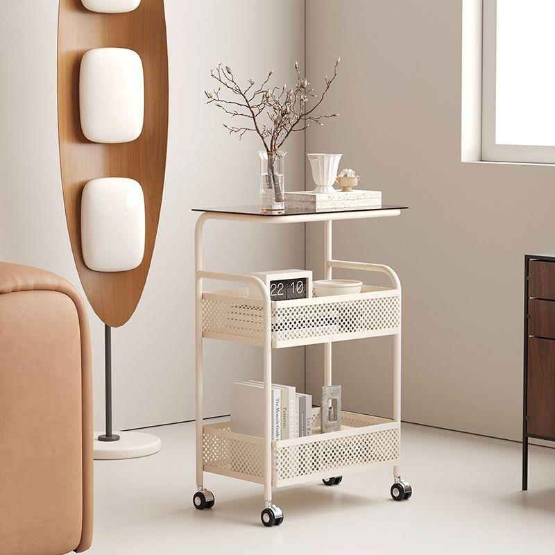 创意沙发边几客厅可移动边柜现代简约铁艺小茶几床头小推车置物架